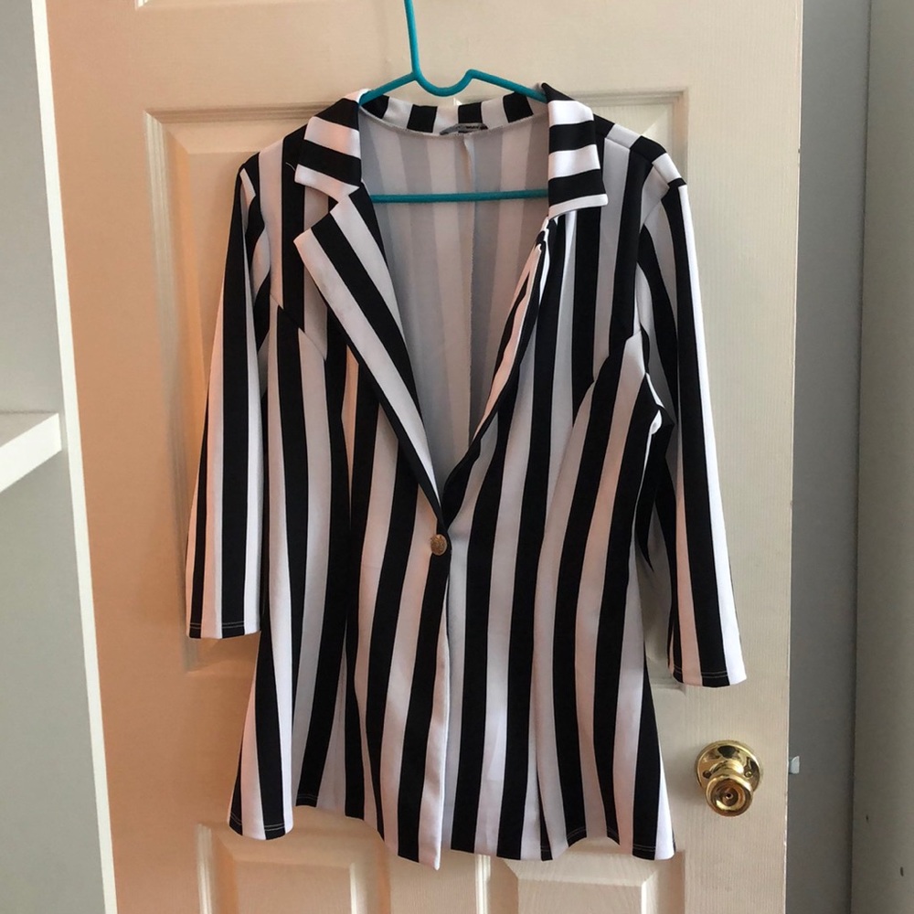 Beetlejuice Inspired Striped Jacket and Pant Set